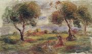Pierre Renoir Landscape with Figures at Cagnes Spain oil painting artist